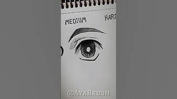 How to draw Anime eyes from easy to hard✏️ #tutoriales #sketching #howtodraw  #eyes #fyppppp #fypシ
