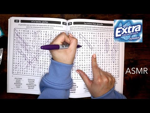 ASMR español | otra sopa de letras con chicle! 🧡 #10