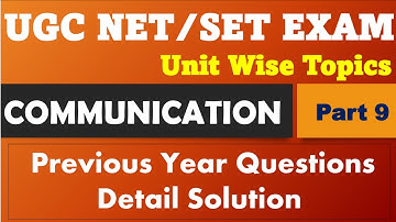 UGC NET/SET सेट Crash Course Communication ( संदेशवहन )  Part 9 ! Previous Year Questions !