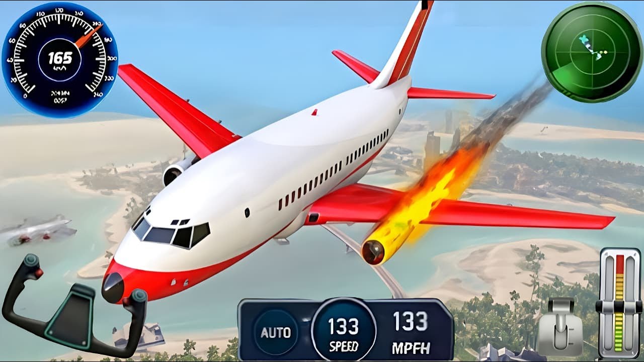 Real Flight Airplane City Pilot Simulator - Plane Boeing Emergency Landing - Android Gameplay