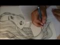 speed drawing long hair girl | Morgi