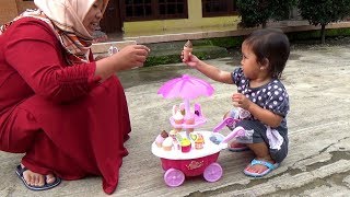 Drama Afsheena Jadi Penjual Es Krim Unboxing Toys Kids Sweet Cart Ice Cream
