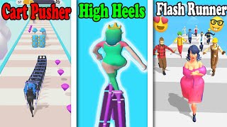 Cart Pusher,High Heels,Flash Runne,Coffee Stack,Pregnant,Miraculous, Clash,Shortcut Run,Gameplay