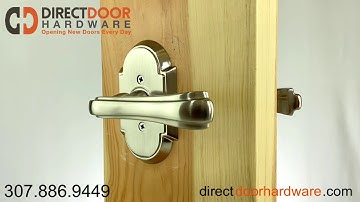 Emtek Wembley Lever with #8 Rosette in Satin Nickel