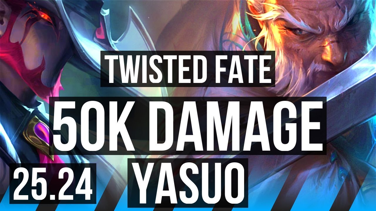 TWISTED FATE vs YASUO (MID) | 50K damage | NA Grandmaster | 25.24