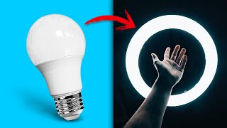 😱🔥 Transforma Un Foco en Un Aro de Luz Casero!!! *Muy Fácil y Rápido* | Pablo Inventos