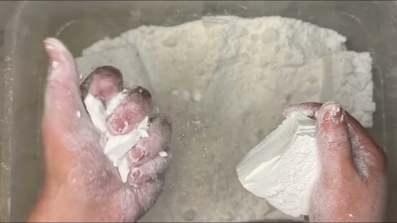 Huge Fresh Gym Chalk Crush ASMR 