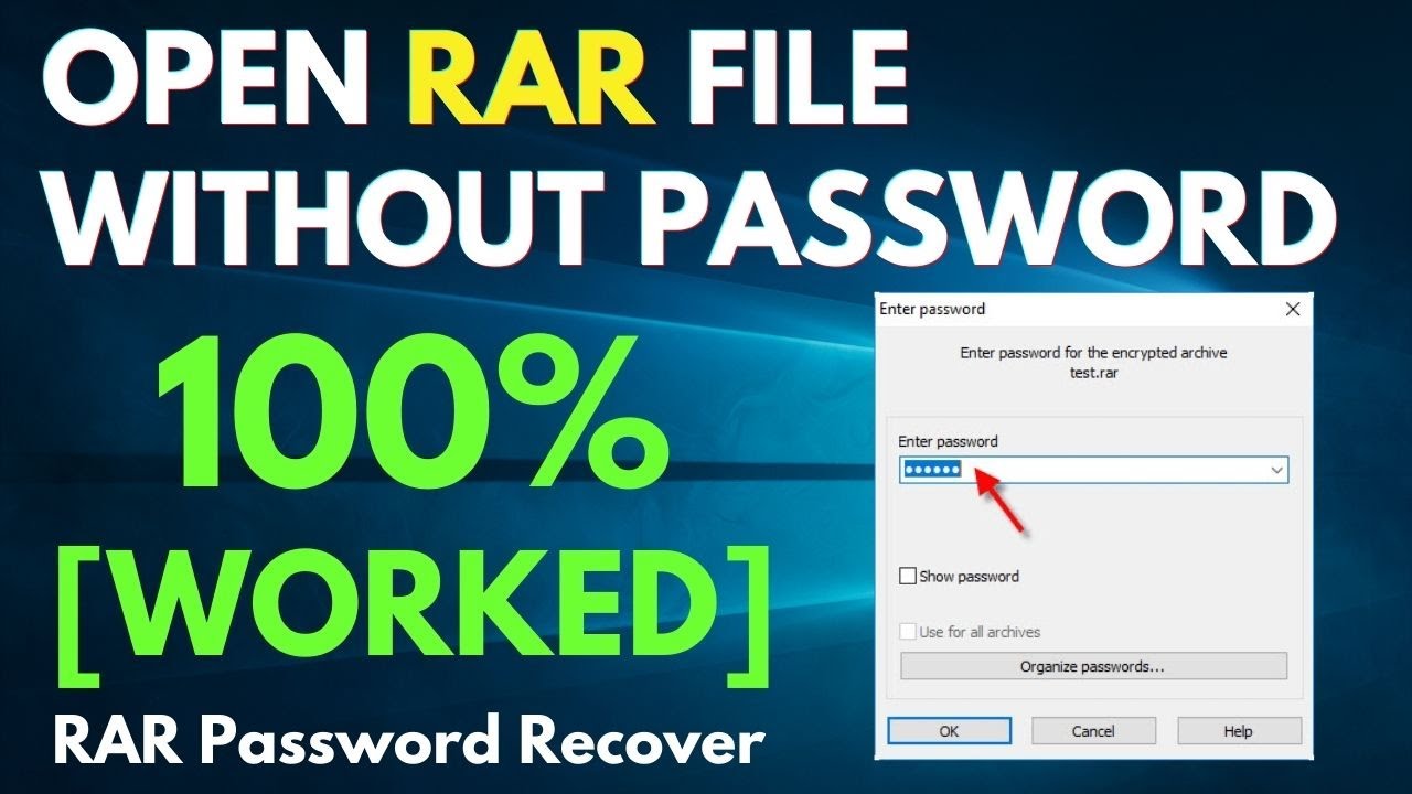 Rar Password Recovery Online | How To Open Rar File Without Password (Rar  Password Unlocker) - Youtube