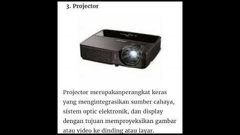 Perangkat - Perangkat Output Beserta Fungsinya