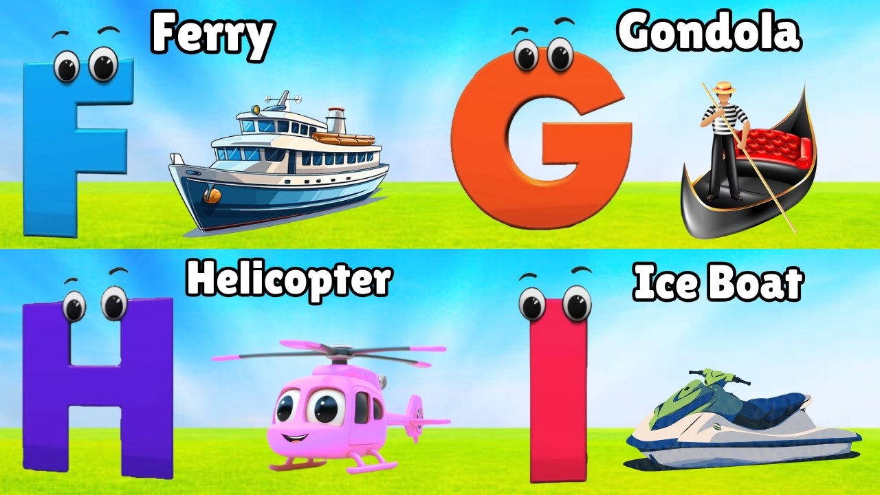 ABC Song Phonics , Transportation Song , Toddlers learning , Phonics ...