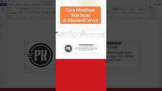 Cara mudah membuat kop surat di microsoft word #wordtutorial #tipsdantrikkomputer #panduankomputer