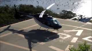 Bell 206B Jet Ranger Scenic Takeoff from Pão de Açúcar, Rio de Janeiro, Brazil