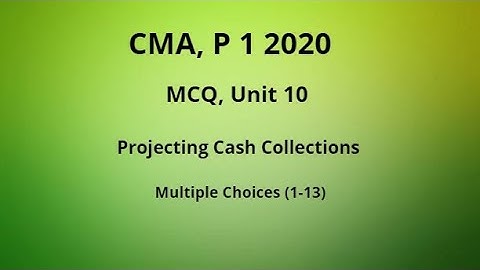 MCQ: CMA: Unit 10: P 1 2020