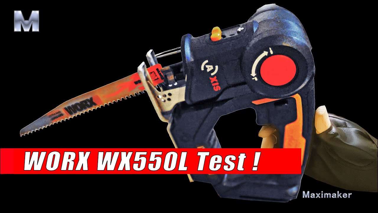 WORX Li Cordless reciprocating & JIG 2 way Axis saw WX550L unboxing and test