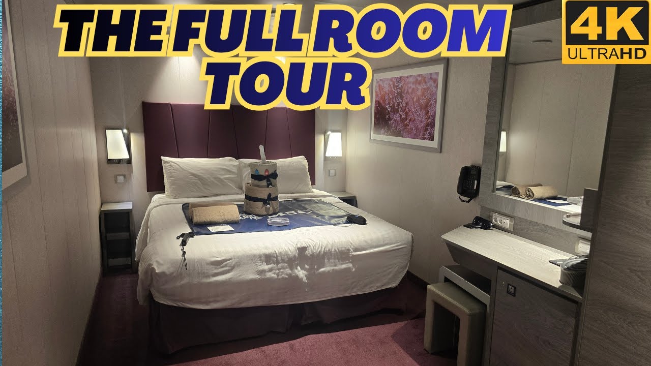 MSC GRANDIOSA INTERIOR ROOM TOUR | THE CHEAPEST ROOM ON THE SHIP