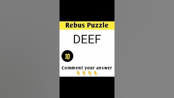 Rebus puzzle | Rebus puzzles easy | #brainteasers #braintest #rebuspuzzle #shorts #shortsfeed
