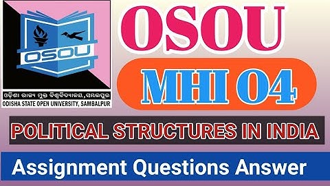 OSOU assignment exam।। osou assignment 2022 answers।। osou assignment questions answer  MHI 04।।