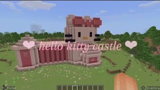 Hello Kitty Castle Minecraft Build Build Tutorial, Speed Build