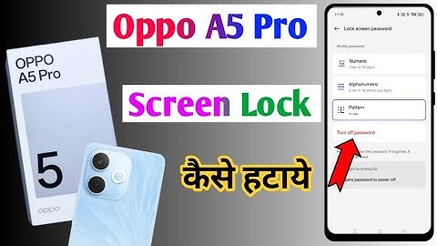 Oppo A5 Pro Me Screen Lock Kaise Hataye/How to remove all lock in oppo a5 pro 5g