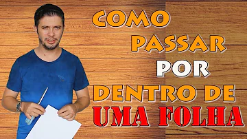 Como passar o corpo por uma folha A4?