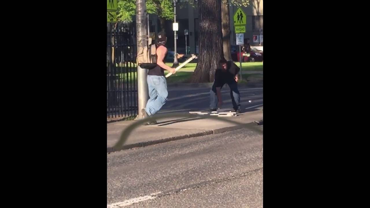 Homeless Guys Fighting Downtown! - YouTube