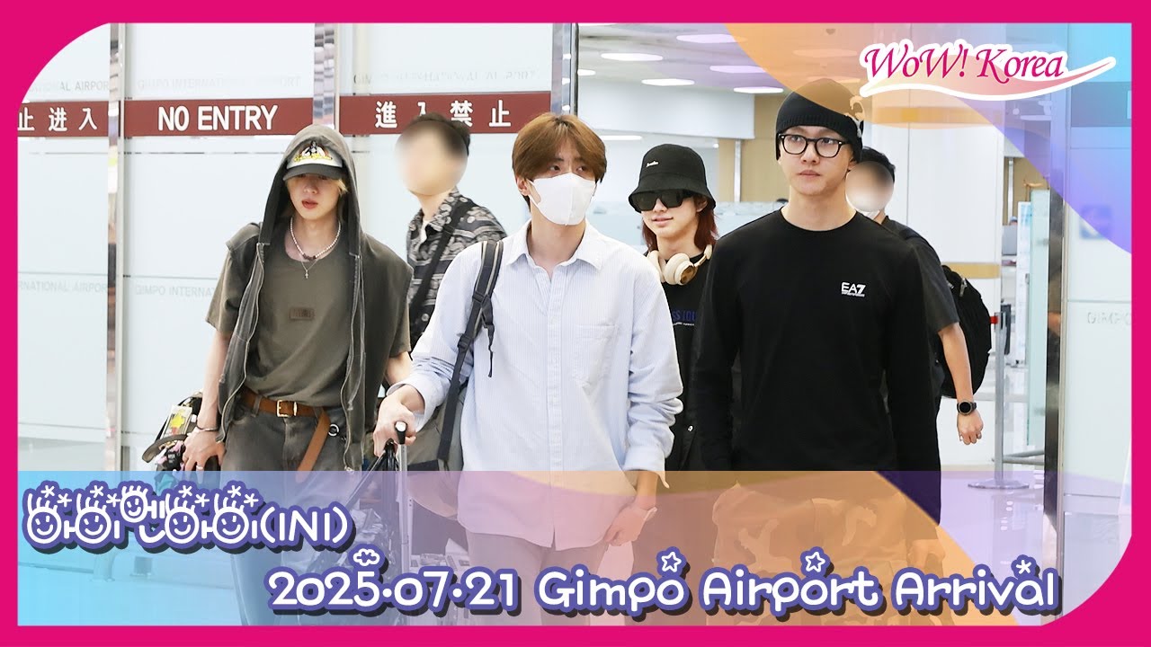 [4K] INI、3チームに分かれて入国場で登場...「2ヶ月ぶりに会う赤ちゃん男神！ 久しぶりです~」