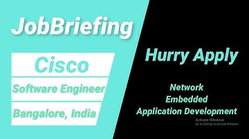 Cisco Software Engineer Hiring Network/Embedded/Application Development | JobBriefing