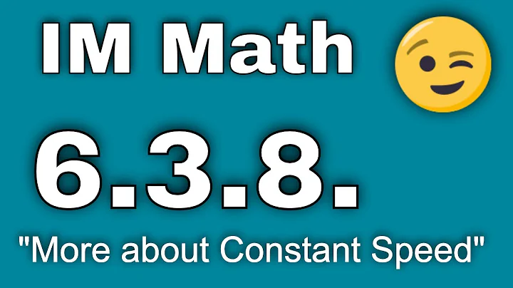 😉 6th Grade, Unit 3, Lesson 8 "More about Constant Speed" Illustrative Math