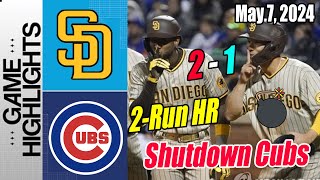 SD Padres vs Cubs [Highlights] May 7, 2024 | OMG ! Profar 2-Run Home Run ! Padres LEAD !