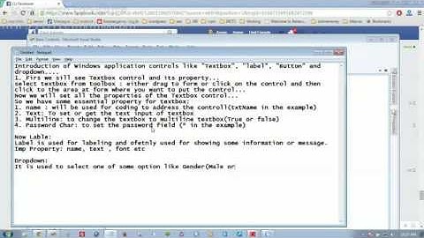 Windows application controls like Textbox, label, Button and Combobox