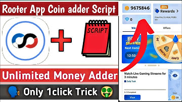 💥 Rooter App Coin Adder Script || Rooter App Refer Script || Instant Redeem New Earning App 2022 ||