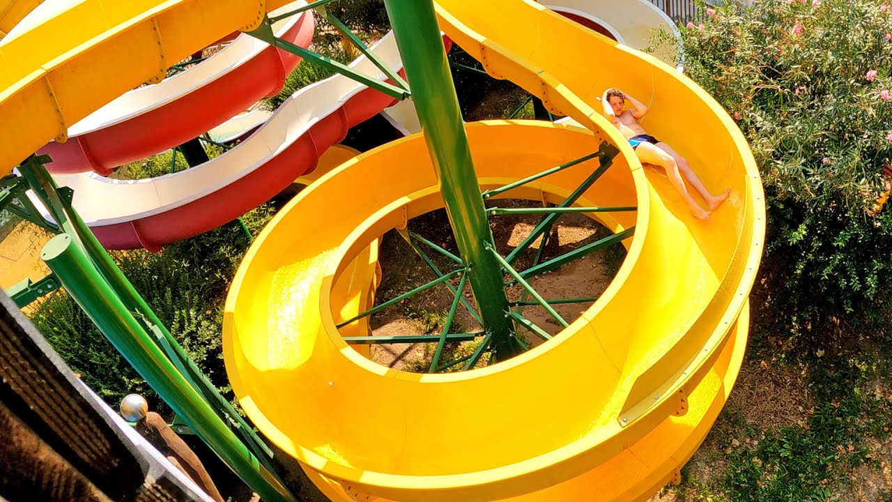 Capfun Le Jantou - Spiral Waterslide | Gelbe Wasserrutsche