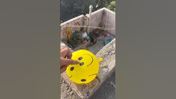 Experiment: Will a water balloon explode when it rolls down from a tall building?💥🎈#satisfying