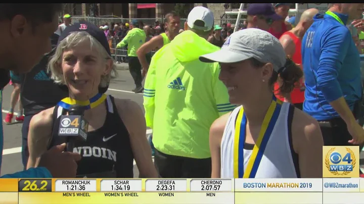 Joan Benoit Samuelson And Daughter Abby Finish Bos...