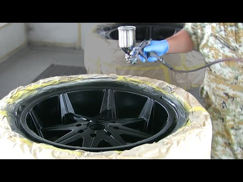 Comment repeindre roue chrome rouillés changement noir / couleur roues de voiture / peinture sur mesure