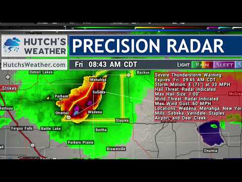 Severe Storm Warning Hits Wadena!