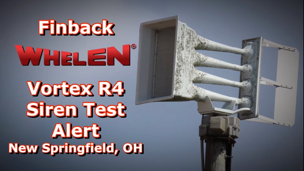 Vortex R4 Finback Whelen Vortex R4, Siren Test, Alert, New Springfield, OH - YouTube