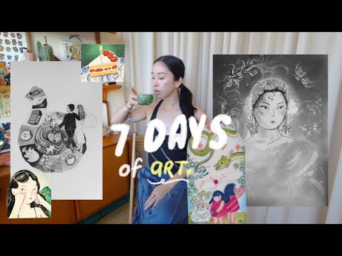 Finding My Creative Rhythm, A Week Of Daily Art But In A Healthy Way ✎