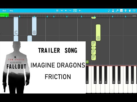 Mission Impossible Trailer Song - Imagine Dragons - Friction PIANO Tutorial EASY (Piano Cover)