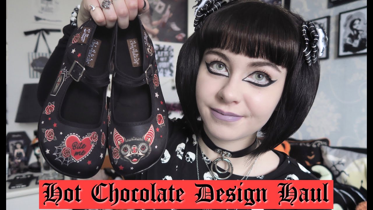 HOT CHOCOLATE DESIGN HAUL - DARK TATTOO SHOES - YouTube