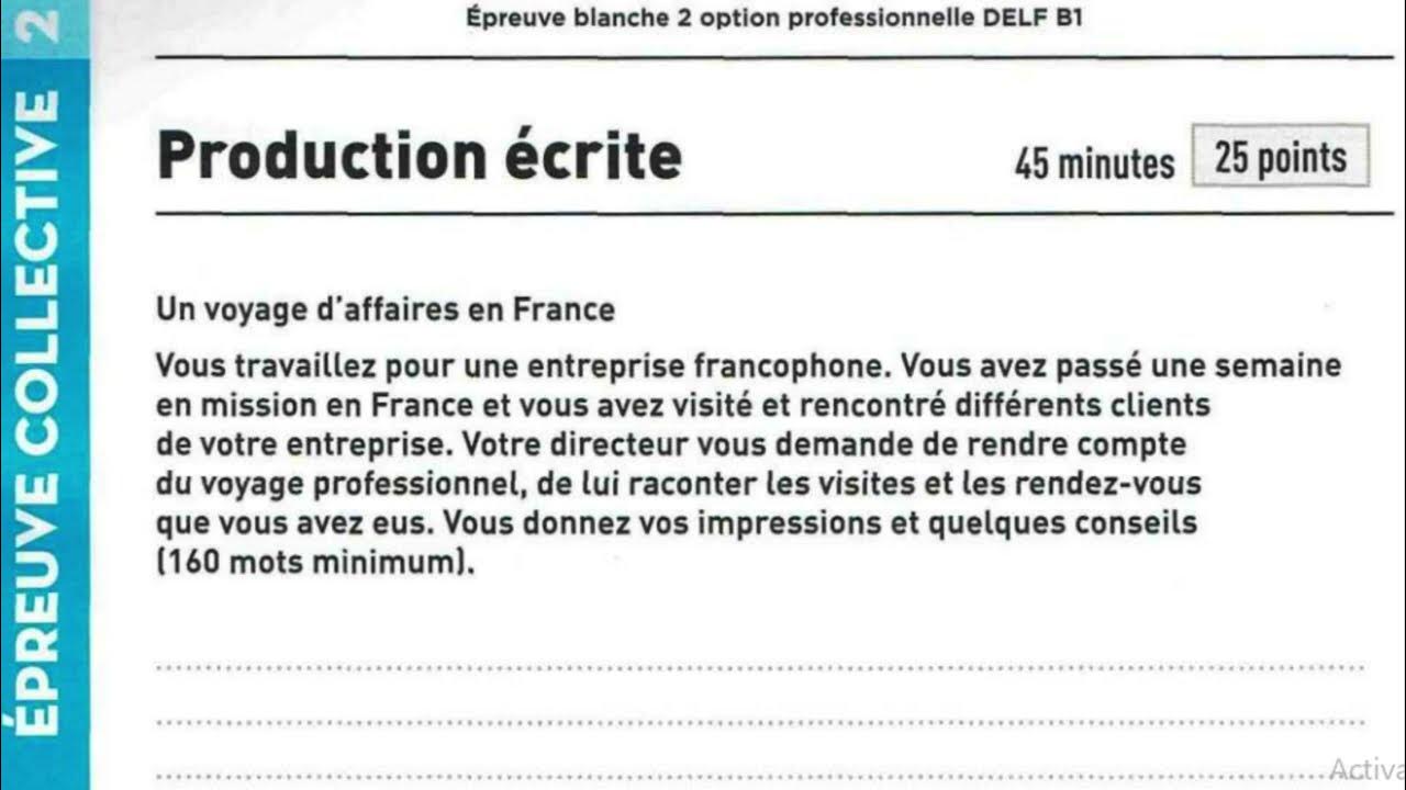 DELF B1 Production crite Mon Voyage D affaires En France learnfrench delf-b1-production-crite-mon-voyage-d-affaires-en-france-learnfrench