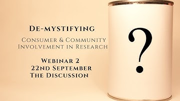 DeMystifying Consumer & Community Involvement in Research