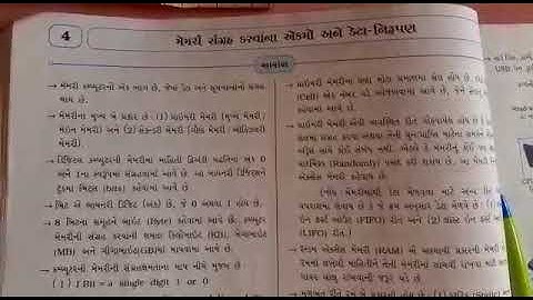 ધોરણ - 9  વિષય - કોમ્પ્યુટર Topic - 4 મેમરી સંગ્રહ કરવાના     એકમો અને ડેટા - નિરૂપણ