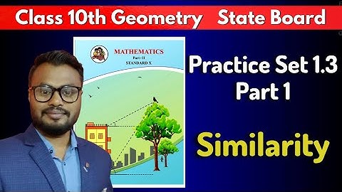 practice set 1.3 Similarity, Class 10 Geometry, Test for similar triangle & Theorem  part 1