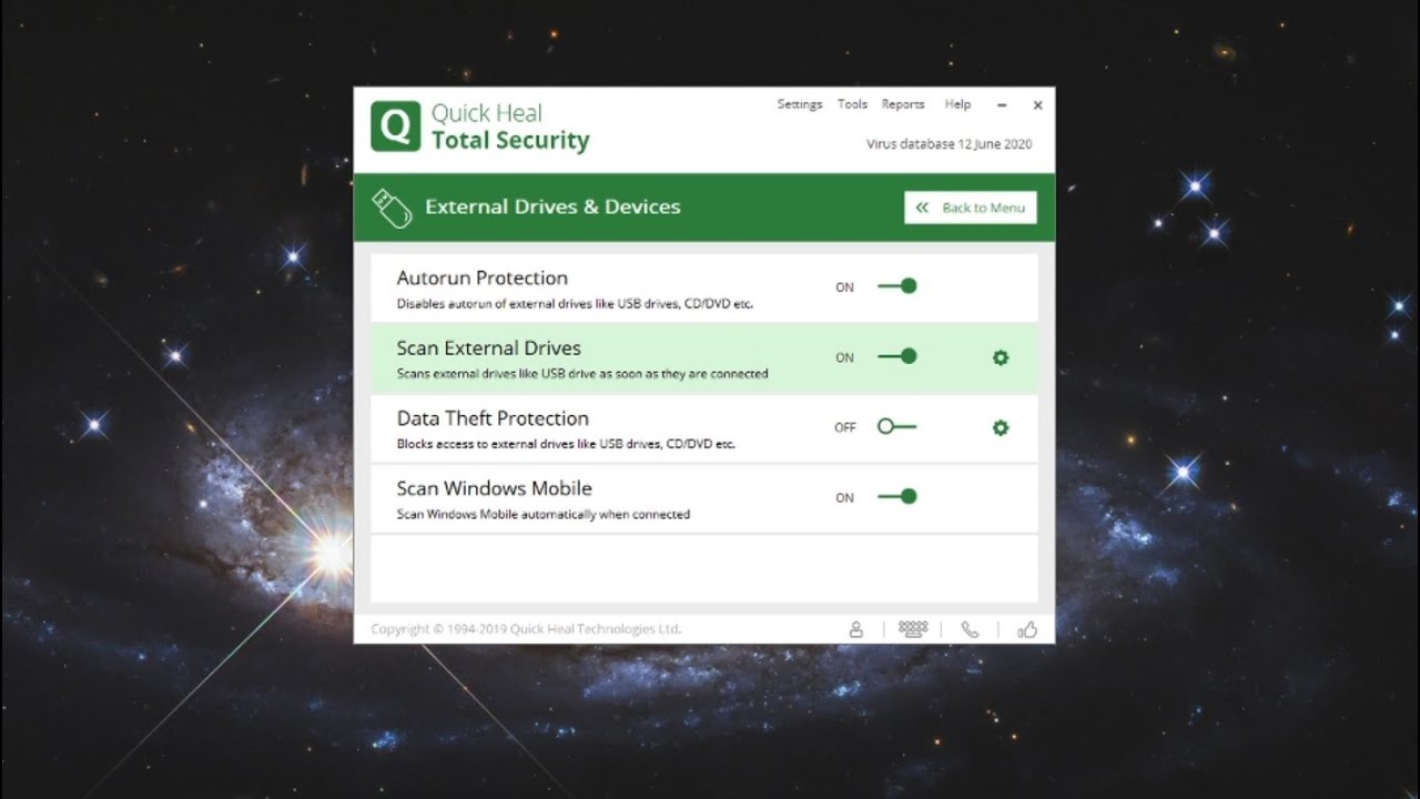 Quick Heal Total Security PC solution and data theft protection