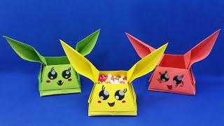 DIY Bunny Paper Storage Box | Paper Craft For School Project | Gift Box Making Ideas | Origami Box