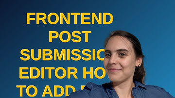 Wordpress: Frontend post submission editor how to add post format？