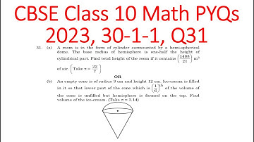 Class 10th Math | Answer Key 2023 | PYQ 2023 | Code 30-1-1 | Set 1 | CBSE Board | Q31
