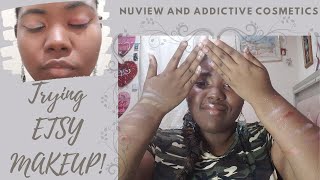 Trying ETSY MAKEUP! Nuview and Addictive Cosmetics