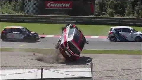 Vivien Keszthelyi, hugh crash at Salzburgring befo...